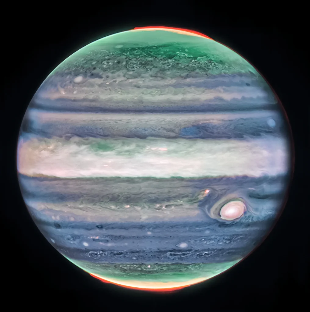 Jupiter (image provided by NASA's James Webb Telescope)